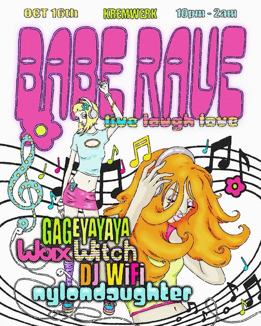 Flyer for Babe Rave at Kremwerk