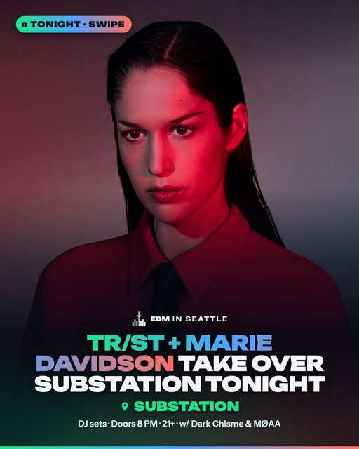 Flyer for TR/ST + Marie Davidson at Substation