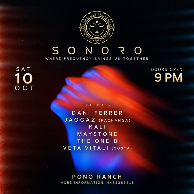 Flyer for SONORO at Pono Ranch