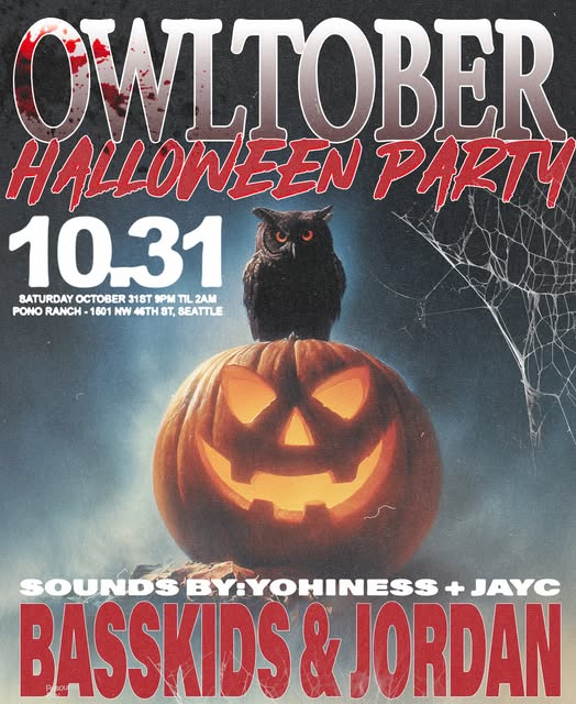 Flyer for OWLTOBER at Pono Ranch
