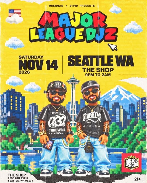 Flyer for Major League DJZ at The Shop