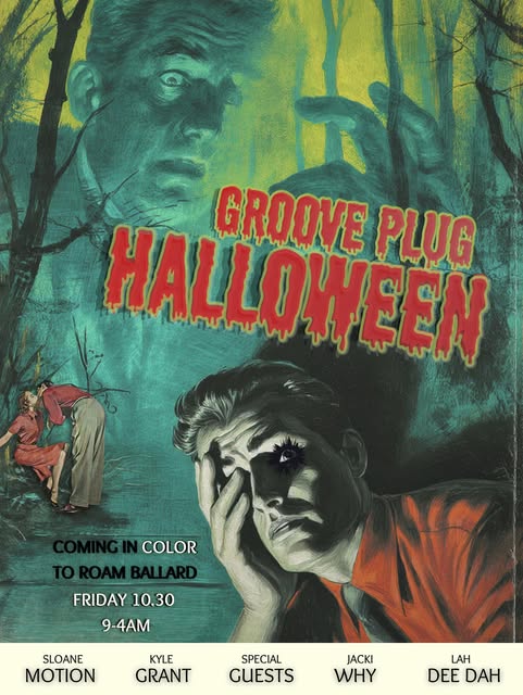 Flyer for Groove Plug at Roam
