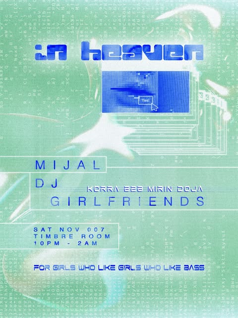 Flyer for IN HEAVEN at Timber Room