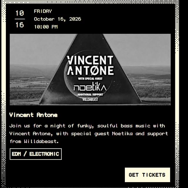 Flyer for Vincent Antone at Substation