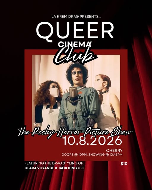 Flyer for Queer Cinema Club at Cherry