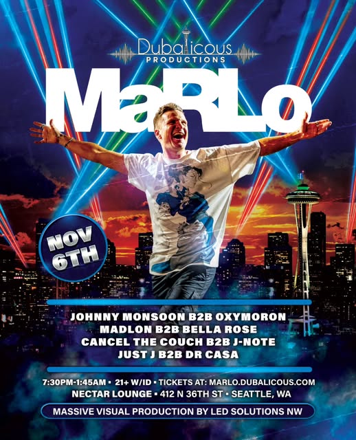 Flyer for MaRLo at Nectar Lounge