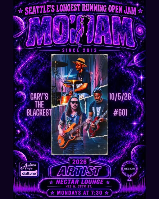 Flyer for MOJAM at Nectar Lounge