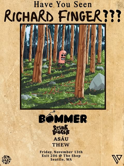 Flyer for RICHARD FINGER at The Shop