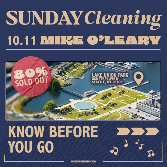 Flyer for Sunday Cleaning at Lake Union Park