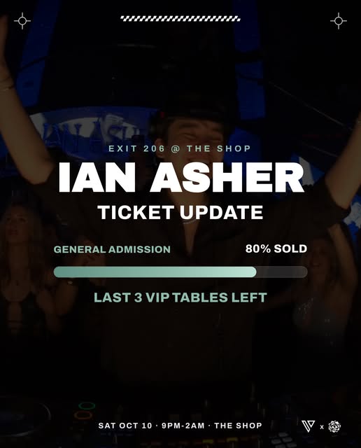 Flyer for Ian Asher at The Shop