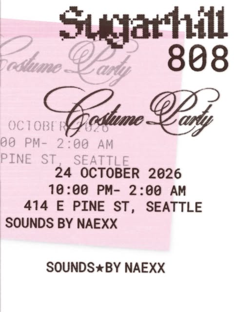 Flyer for Spooky 808 at Sugar Hill
