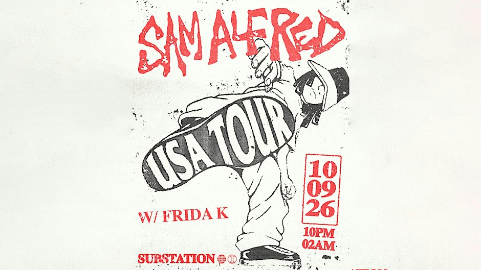 Flyer for Sam Alfred at Substation