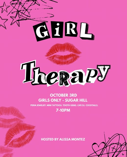 Flyer for Girl Therapy at Sugar Hill