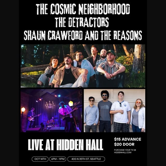 Flyer for The Cosmic Neighborhood at Hidden Hall