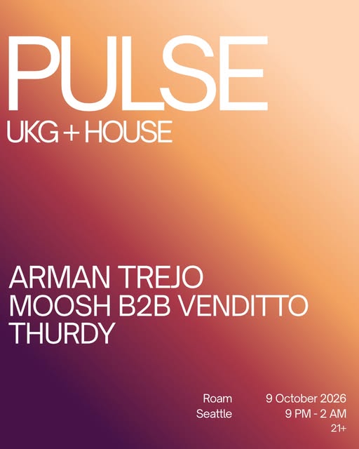Flyer for PULSE at Roam