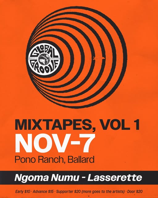 Flyer for Global Groove: Mixtapes, Vol. 1 at Pono Ranch