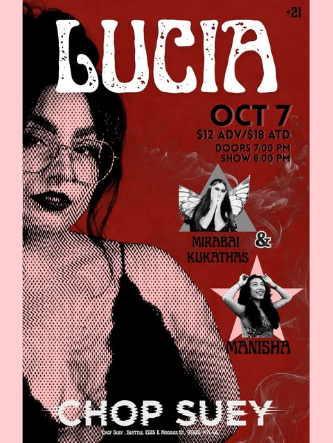 Flyer for Lucia Flores-Wiseman at Chop Suey