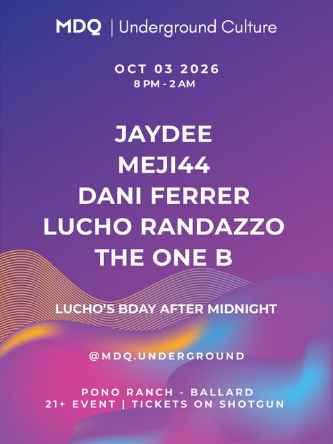 Flyer for MDQ at Pono Ranch