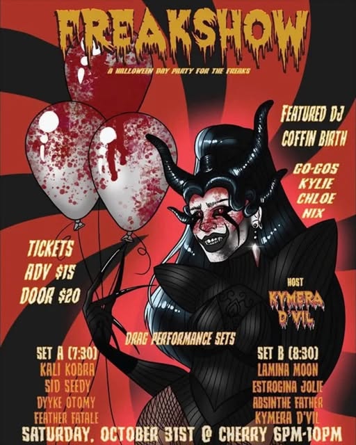 Flyer for Freakshow at Cherry