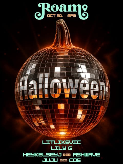 Flyer for Halloween at Roam at Roam
