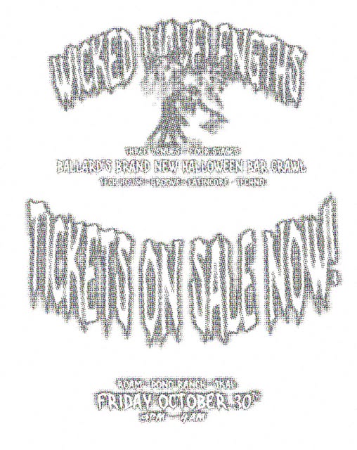 Flyer for Wicked Witchery at Various bars