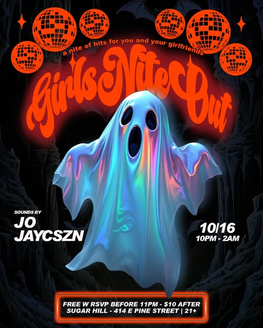 Flyer for Girls Nite Out at Sugar Hill Seattle
