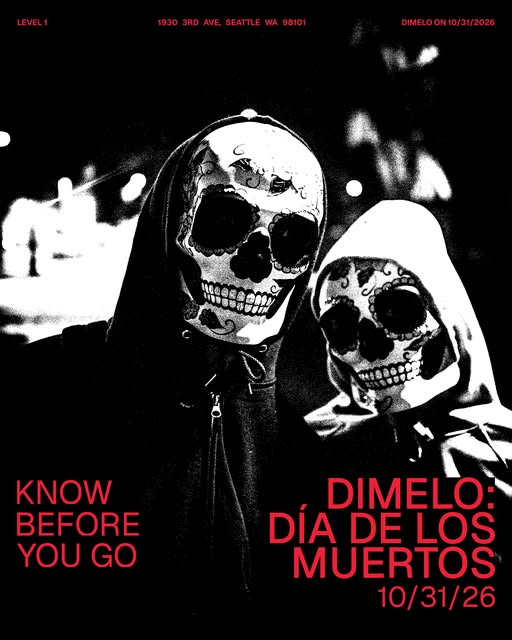 Flyer for DIMELO: DÍA DE LOS MUERTOS at LEVEL 1