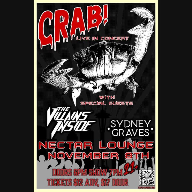 Flyer for CRAB! at Nectar Lounge