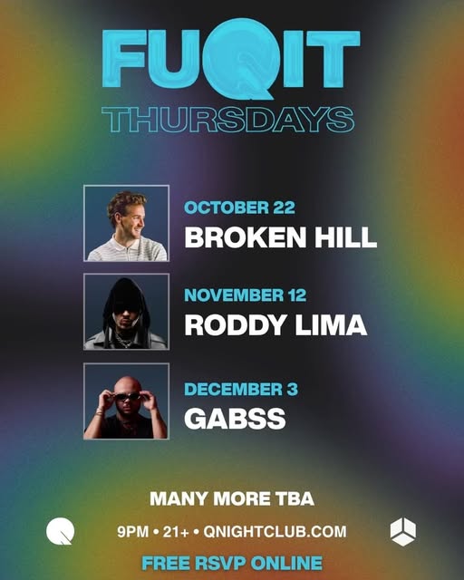 Flyer for FUGIT at QNIGHTCLUB