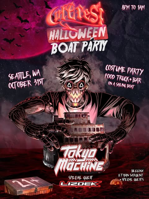 Flyer for CREEPFEST at Sailing boat