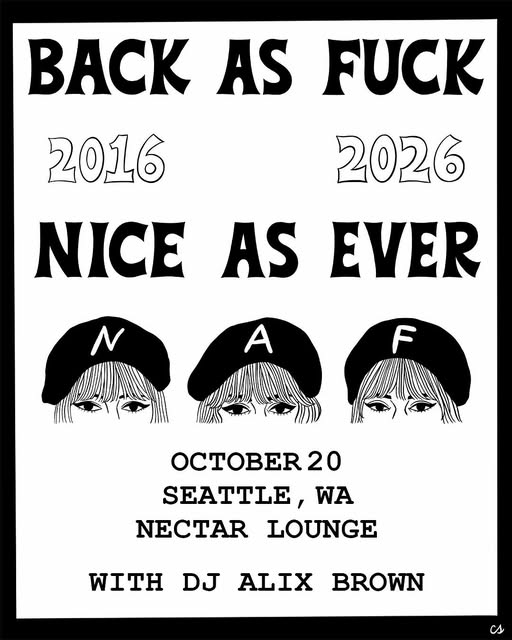 Flyer for NICE AS F*#K at Nectar Lounge