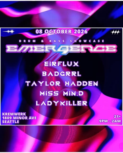 Flyer for Emergence DnB at Kremwerk